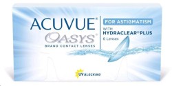 Линзы контактные, Acuvue (Акувью) №6 Оазис для коррекции астигматизма bc 8.6 мм -0.75/030 (-3.75)