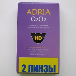 Линзы контактные, Adria (Адрия) №2 О2О2 силикон-гидрогелевые ежемесячные bc 8.6 (-2.00)