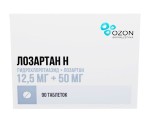 Лозартан Н, таблетки покрытые пленочной оболочкой 12.5 мг + 50 мг 90 шт